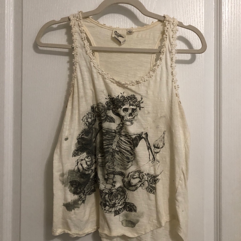 Tank top sleeveless skeleton top